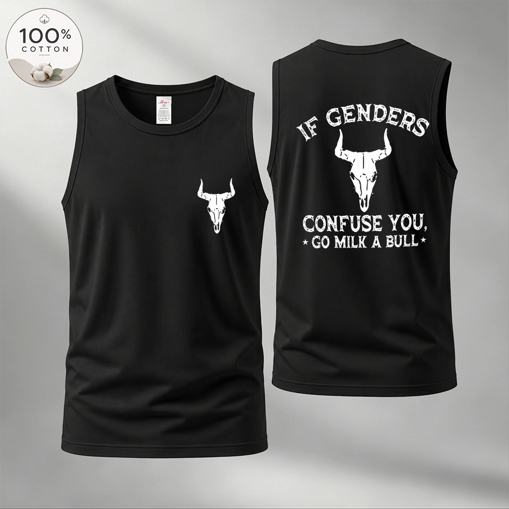 Men’s 100% Cotton Classic American Graphic Tank Top, Vintage Streetwear Oversized Crew Neck, Soft Breathable Casual Sleeveless Top for Summer Daily Wear-18