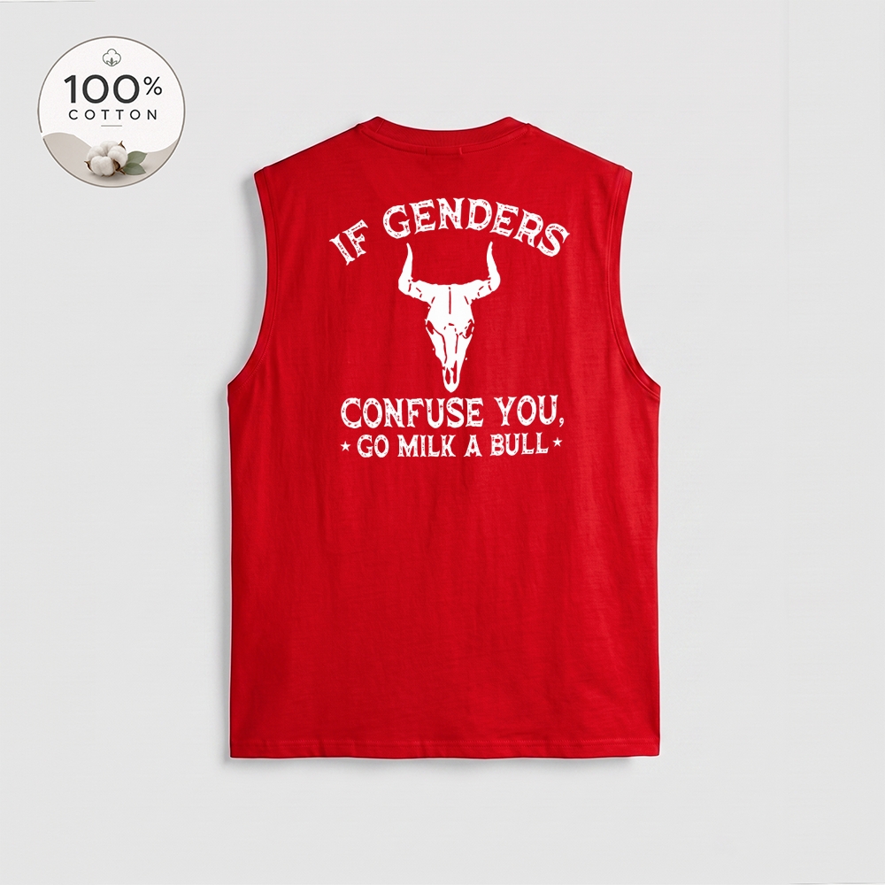 Men’s 100% Cotton Classic American Graphic Tank Top, Vintage Streetwear Oversized Crew Neck, Soft Breathable Casual Sleeveless Top for Summer Daily Wear-18