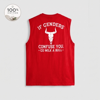 Men’s 100% Cotton Classic American Graphic Tank Top, Vintage Streetwear Oversized Crew Neck, Soft Breathable Casual Sleeveless Top for Summer Daily Wear-18