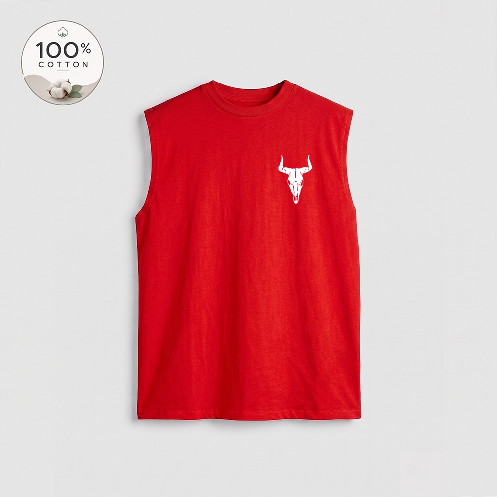 Men’s 100% Cotton Classic American Graphic Tank Top, Vintage Streetwear Oversized Crew Neck, Soft Breathable Casual Sleeveless Top for Summer Daily Wear-18