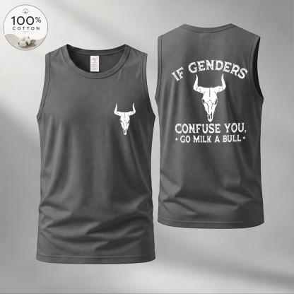 Men’s 100% Cotton Classic American Graphic Tank Top, Vintage Streetwear Oversized Crew Neck, Soft Breathable Casual Sleeveless Top for Summer Daily Wear-18