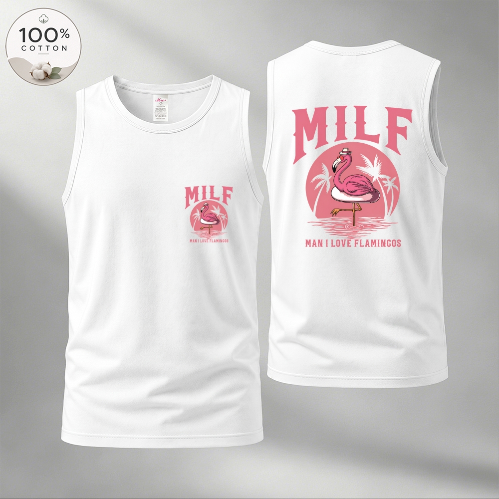 Men’s 100% Cotton Classic American Graphic Tank Top, Vintage Streetwear Oversized Crew Neck, Soft Breathable Casual Sleeveless Top for Summer Daily Wear-19