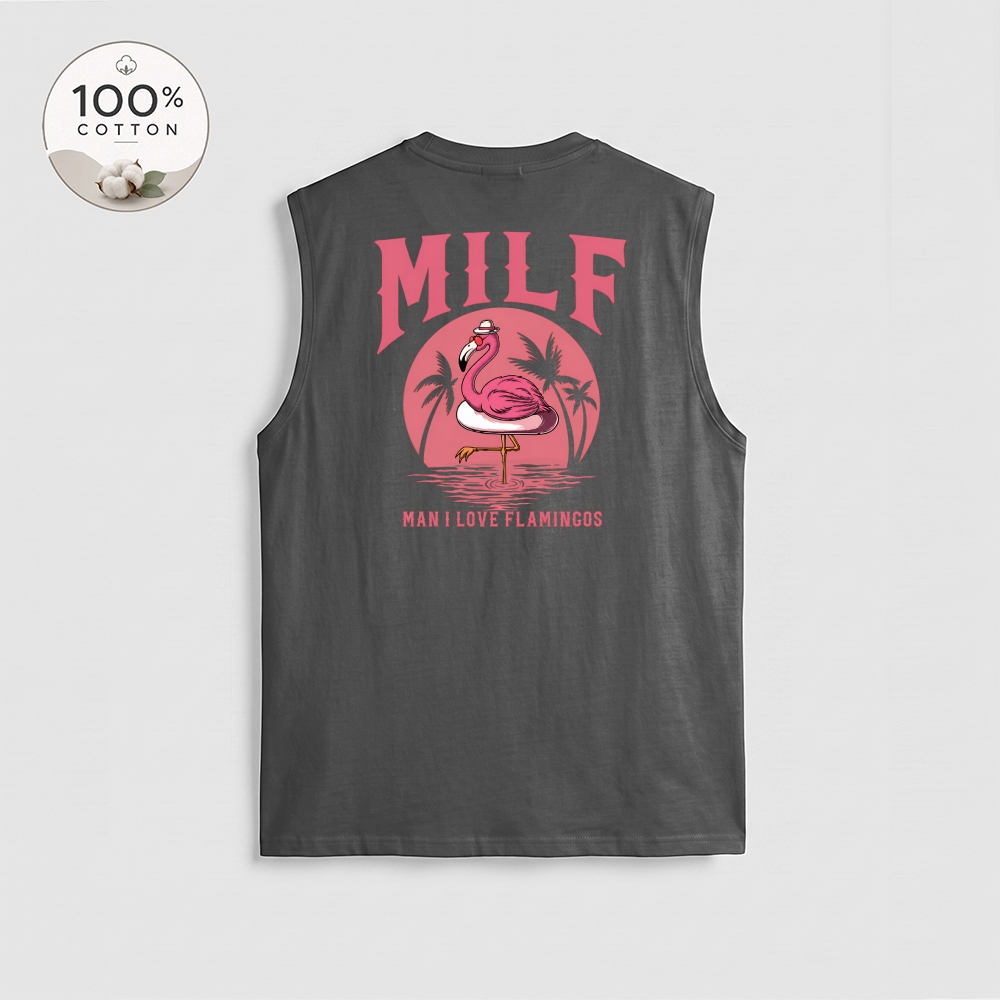 Men’s 100% Cotton Classic American Graphic Tank Top, Vintage Streetwear Oversized Crew Neck, Soft Breathable Casual Sleeveless Top for Summer Daily Wear-19
