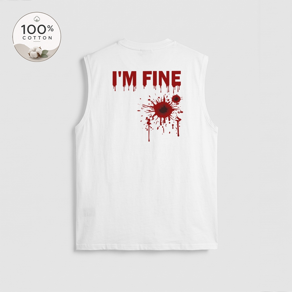 Men’s 100% Cotton Classic American Graphic Tank Top, Vintage Streetwear Oversized Crew Neck, Soft Breathable Casual Sleeveless Top for Summer Daily Wear-25