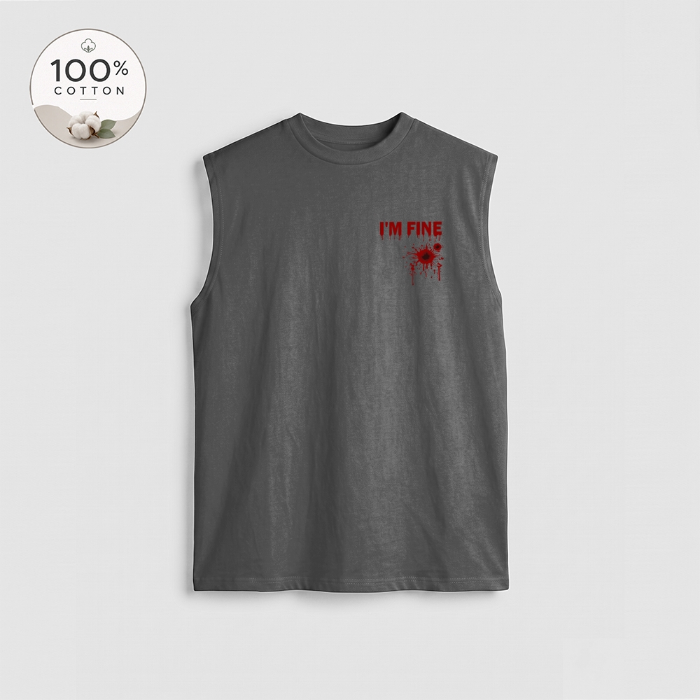Men’s 100% Cotton Classic American Graphic Tank Top, Vintage Streetwear Oversized Crew Neck, Soft Breathable Casual Sleeveless Top for Summer Daily Wear-25