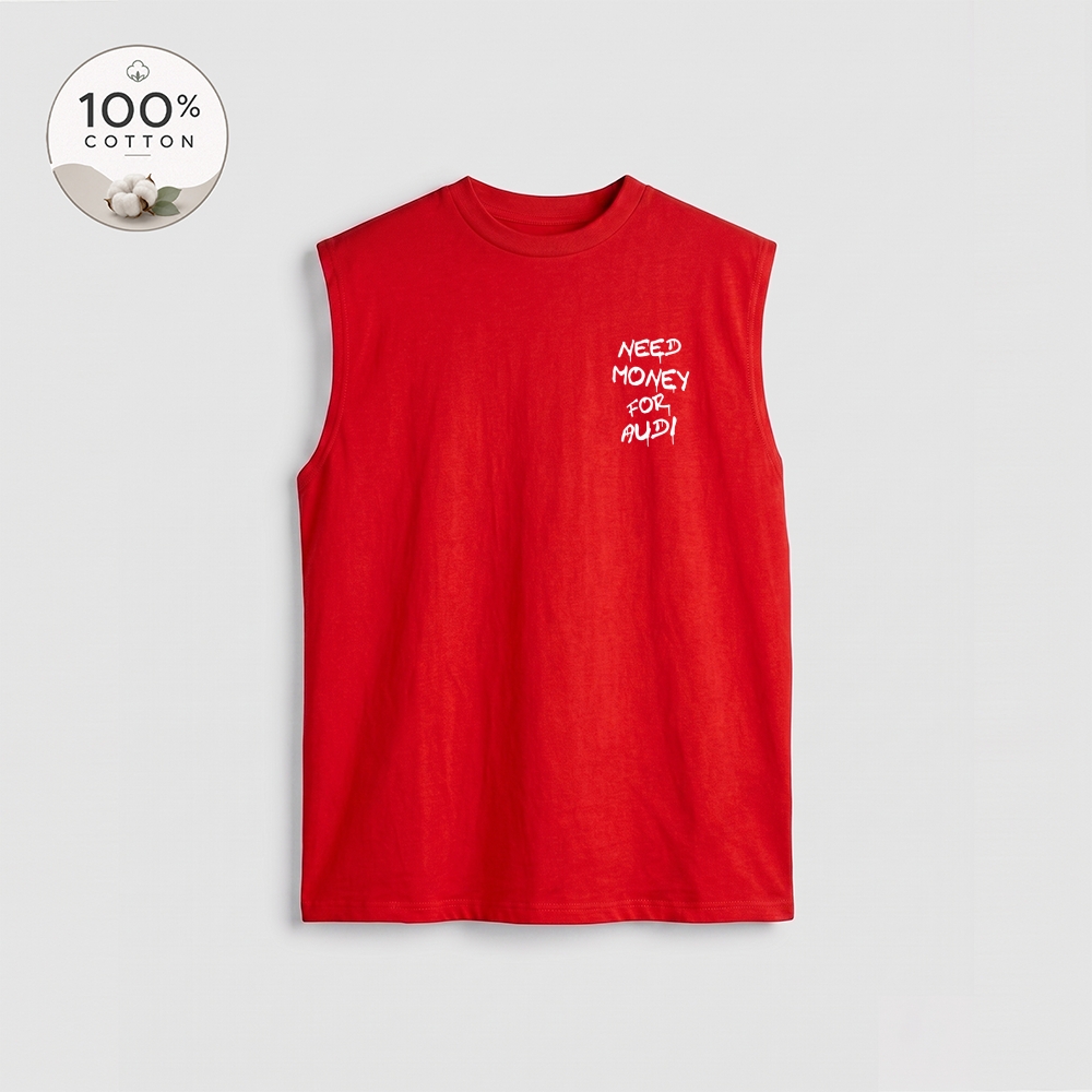 Men’s 100% Cotton Classic American Graphic Tank Top, Vintage Streetwear Oversized Crew Neck, Soft Breathable Casual Sleeveless Top for Summer Daily Wear-23