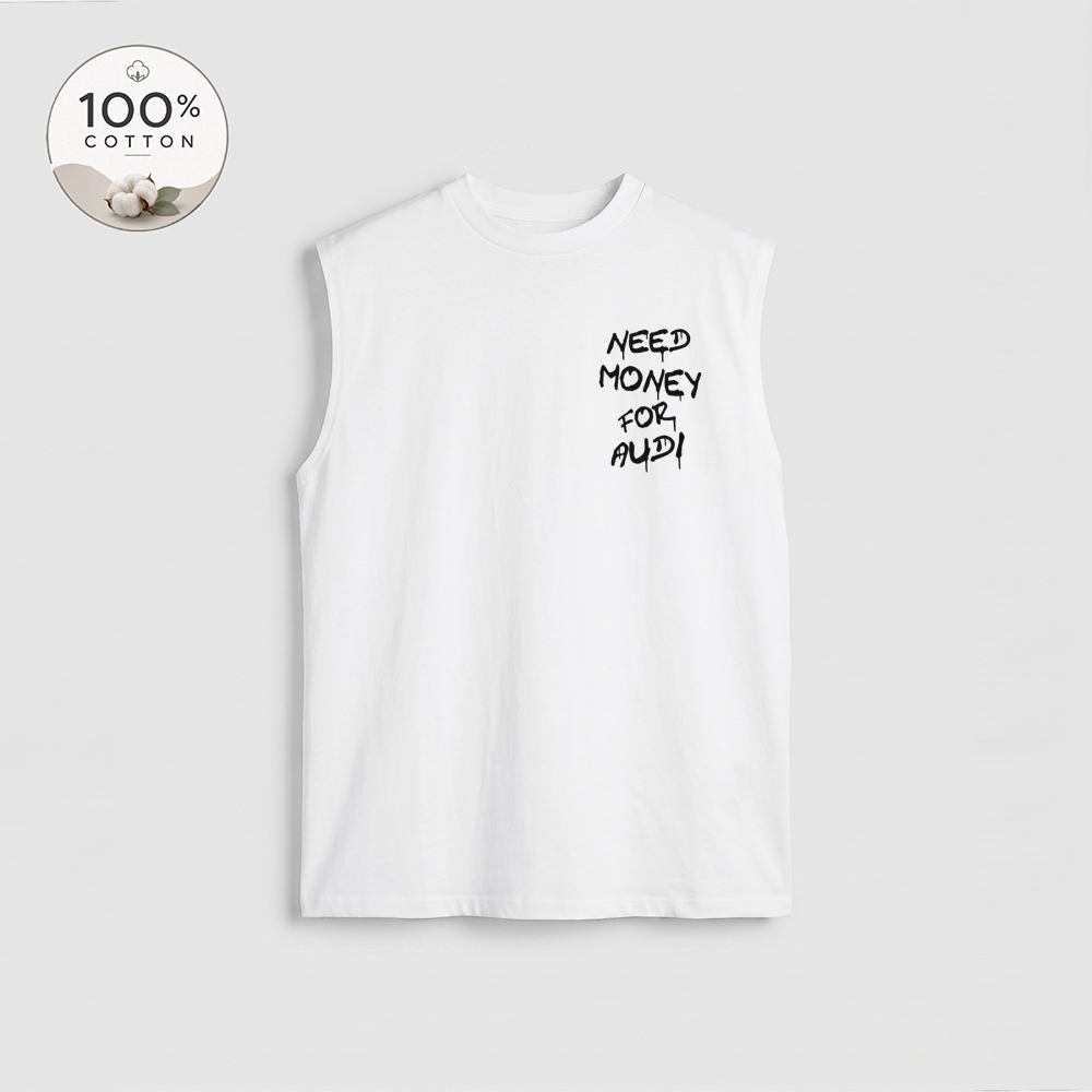 Men’s 100% Cotton Classic American Graphic Tank Top, Vintage Streetwear Oversized Crew Neck, Soft Breathable Casual Sleeveless Top for Summer Daily Wear-23