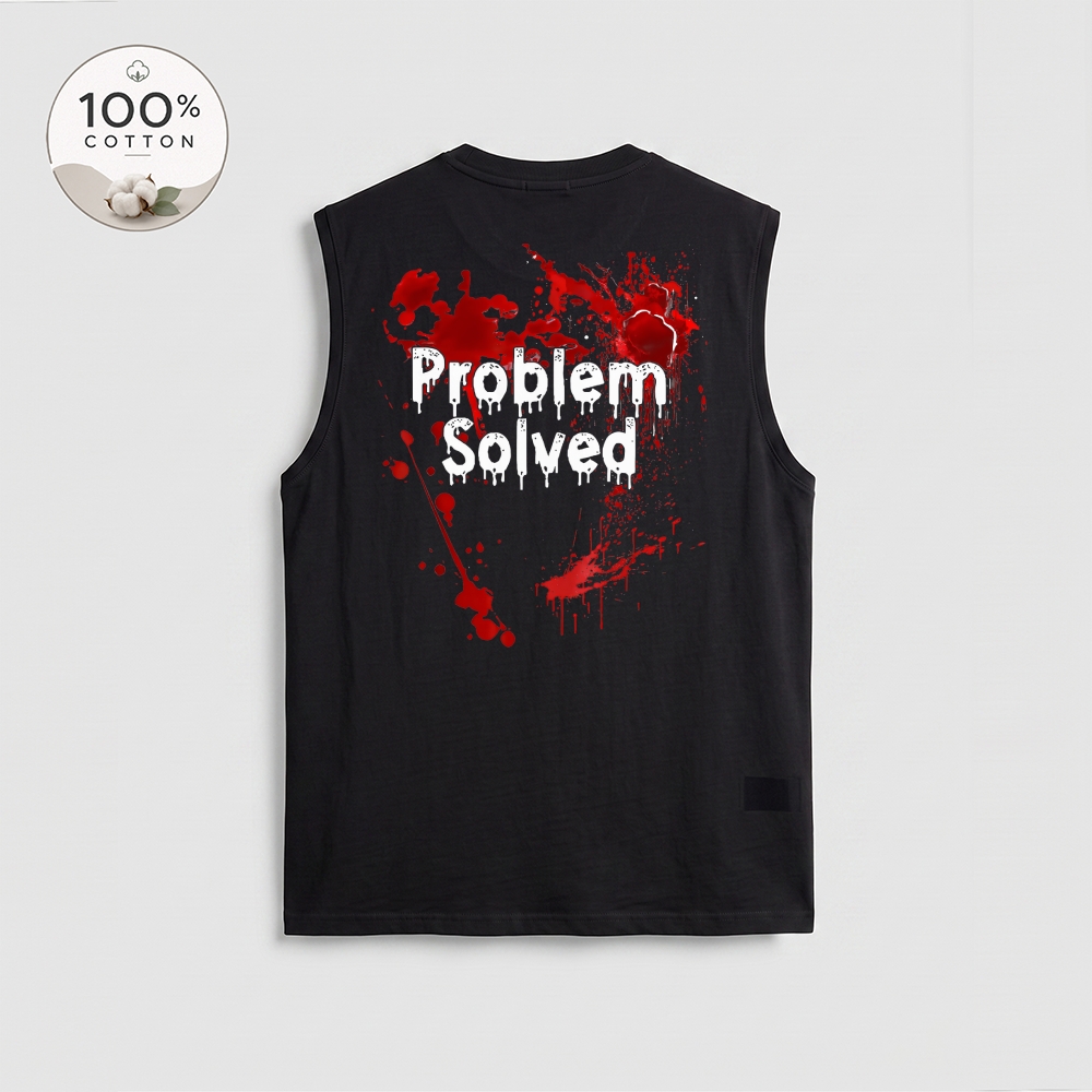 Men’s 100% Cotton Classic American Graphic Tank Top, Vintage Streetwear Oversized Crew Neck, Soft Breathable Casual Sleeveless Top for Summer Daily Wear-26