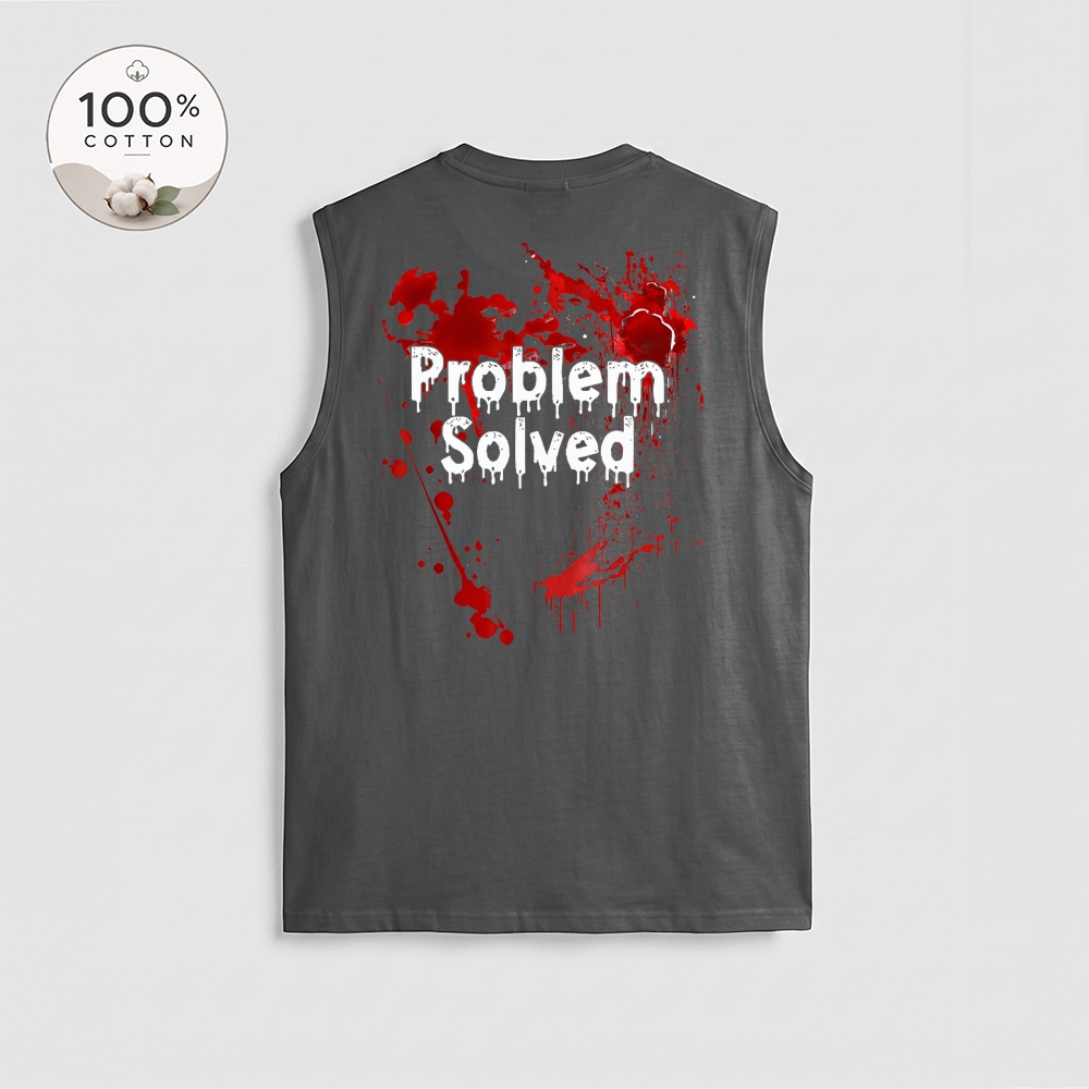 Men’s 100% Cotton Classic American Graphic Tank Top, Vintage Streetwear Oversized Crew Neck, Soft Breathable Casual Sleeveless Top for Summer Daily Wear-26