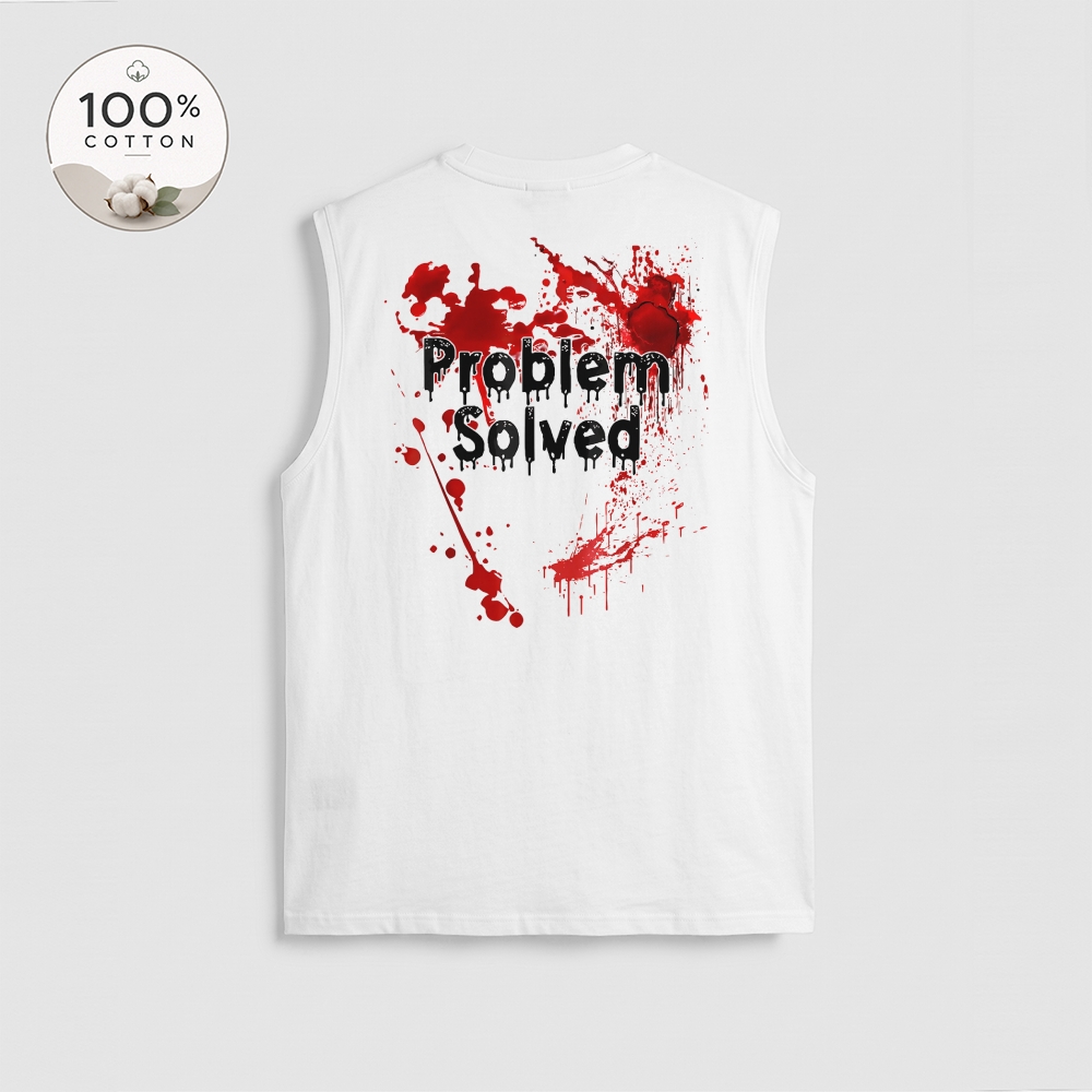 Men’s 100% Cotton Classic American Graphic Tank Top, Vintage Streetwear Oversized Crew Neck, Soft Breathable Casual Sleeveless Top for Summer Daily Wear-26