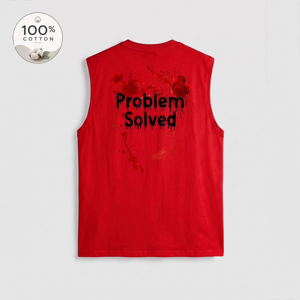 Men’s 100% Cotton Classic American Graphic Tank Top, Vintage Streetwear Oversized Crew Neck, Soft Breathable Casual Sleeveless Top for Summer Daily Wear-26