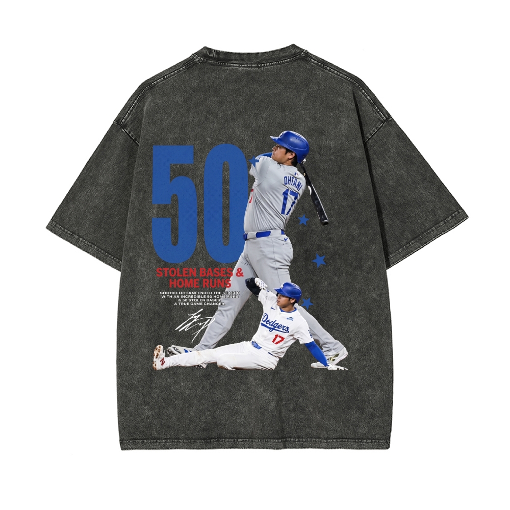 Men’s 100% Cotton Washed T-Shirt, Vintage Streetwear Oversized Short Sleeve Crew Neck Tee, Soft Breathable Casual Top for Summer Daily Wear-71
