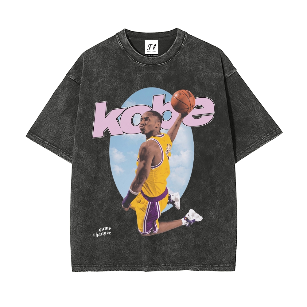 Men’s 100% Cotton Washed T-Shirt, Vintage Streetwear Oversized Short Sleeve Crew Neck Tee, Soft Breathable Casual Top for Summer Daily Wear-79