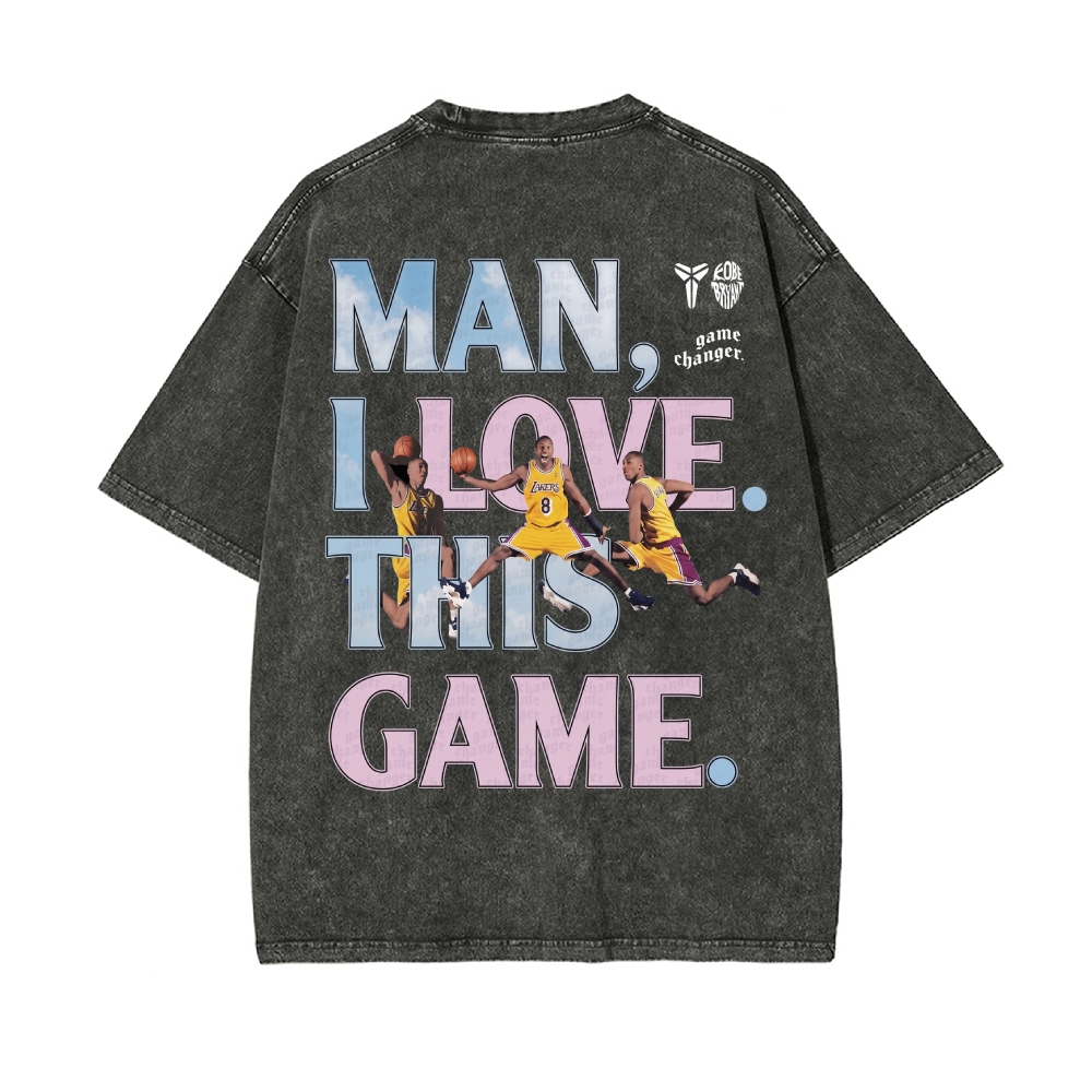 Men’s 100% Cotton Washed T-Shirt, Vintage Streetwear Oversized Short Sleeve Crew Neck Tee, Soft Breathable Casual Top for Summer Daily Wear-79