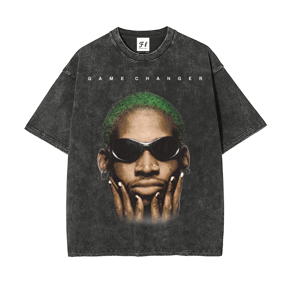 Men’s 100% Cotton Washed T-Shirt, Vintage Streetwear Oversized Short Sleeve Crew Neck Tee, Soft Breathable Casual Top for Summer Daily Wear-44