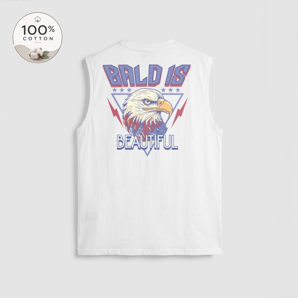 Men’s 100% Cotton Classic American Graphic Tank Top, Vintage Streetwear Oversized Crew Neck, Soft Breathable Casual Sleeveless Top for Summer Daily Wear-01