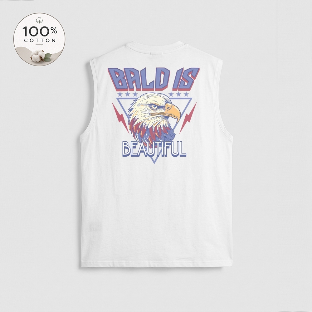 Men’s 100% Cotton Classic American Graphic Tank Top, Vintage Streetwear Oversized Crew Neck, Soft Breathable Casual Sleeveless Top for Summer Daily Wear-01