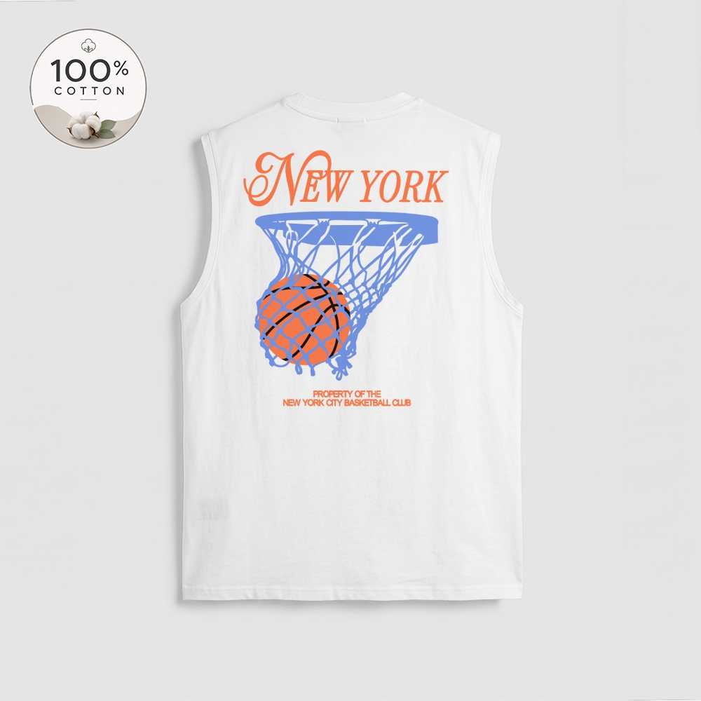 Men’s 100% Cotton Classic American Graphic Tank Top, Vintage Streetwear Oversized Crew Neck, Soft Breathable Casual Sleeveless Top for Summer Daily Wear-02