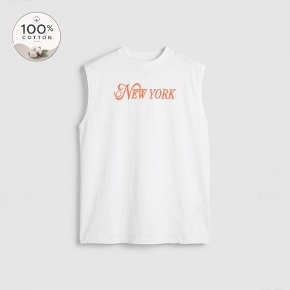 Men’s 100% Cotton Classic American Graphic Tank Top, Vintage Streetwear Oversized Crew Neck, Soft Breathable Casual Sleeveless Top for Summer Daily Wear-02