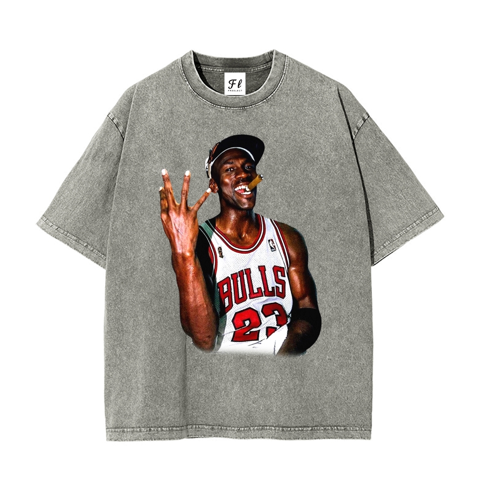Men’s 100% Cotton Washed T-Shirt, Vintage Streetwear Oversized Short Sleeve Crew Neck Tee, Soft Breathable Casual Top for Summer Daily Wear-89
