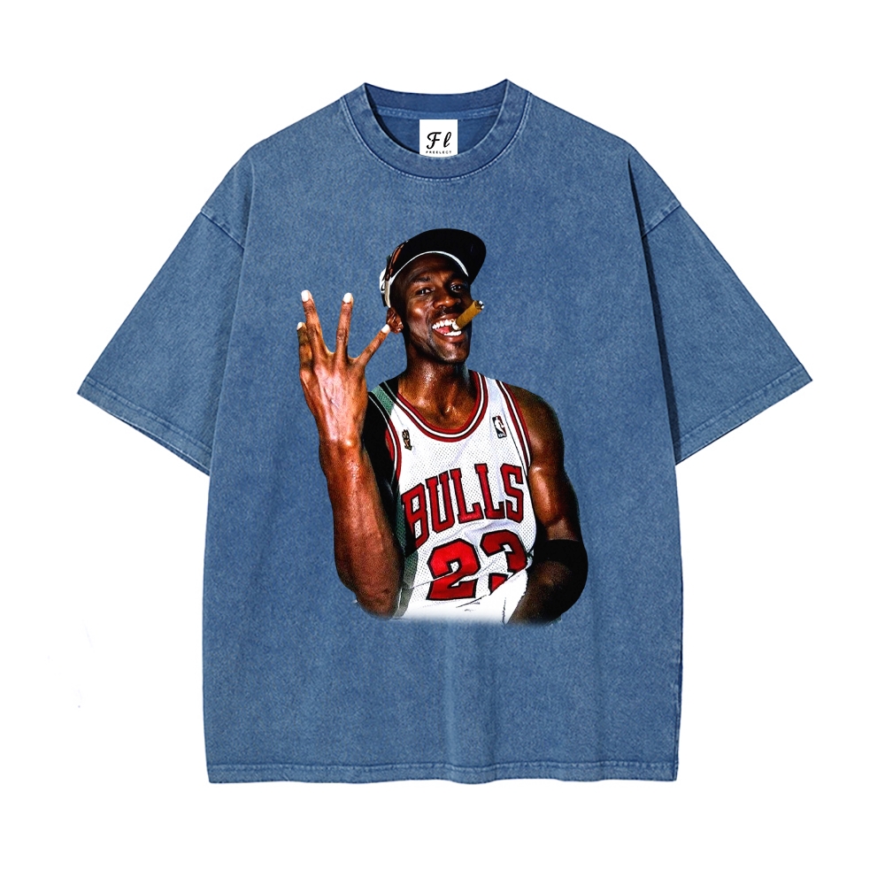 Men’s 100% Cotton Washed T-Shirt, Vintage Streetwear Oversized Short Sleeve Crew Neck Tee, Soft Breathable Casual Top for Summer Daily Wear-89