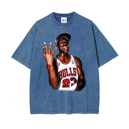 Men’s 100% Cotton Washed T-Shirt, Vintage Streetwear Oversized Short Sleeve Crew Neck Tee, Soft Breathable Casual Top for Summer Daily Wear-89