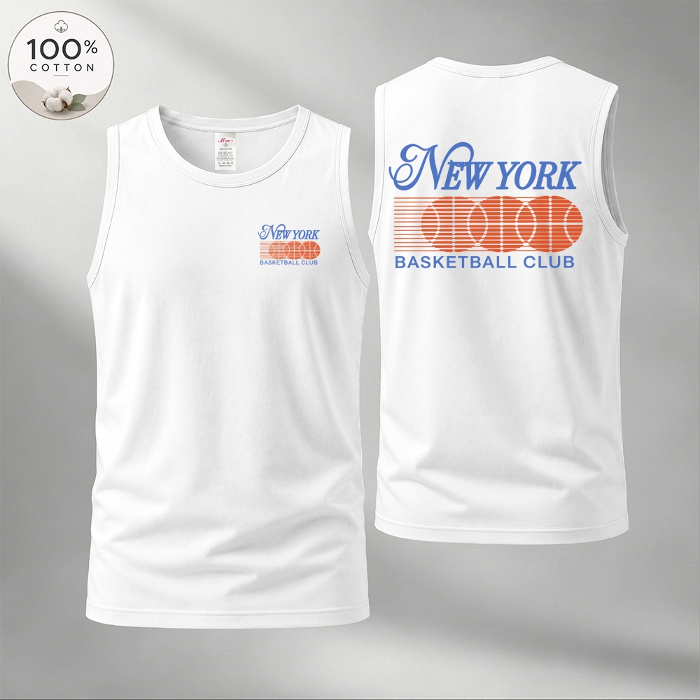 Men’s 100% Cotton Classic American Graphic Tank Top, Vintage Streetwear Oversized Crew Neck, Soft Breathable Casual Sleeveless Top for Summer Daily Wear-03