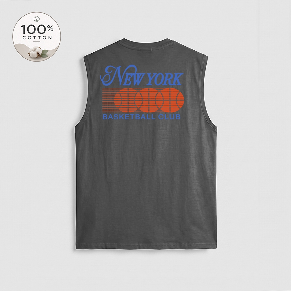 Men’s 100% Cotton Classic American Graphic Tank Top, Vintage Streetwear Oversized Crew Neck, Soft Breathable Casual Sleeveless Top for Summer Daily Wear-03