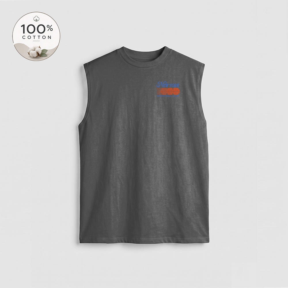 Men’s 100% Cotton Classic American Graphic Tank Top, Vintage Streetwear Oversized Crew Neck, Soft Breathable Casual Sleeveless Top for Summer Daily Wear-03