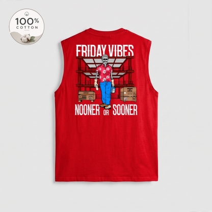 Men’s 100% Cotton Classic American Graphic Tank Top, Vintage Streetwear Oversized Crew Neck, Soft Breathable Casual Sleeveless Top for Summer Daily Wear-04