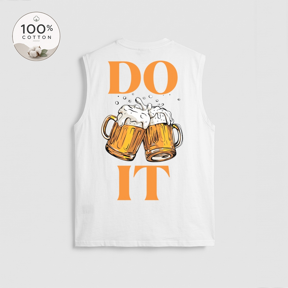 Men’s 100% Cotton Classic American Graphic Tank Top, Vintage Streetwear Oversized Crew Neck, Soft Breathable Casual Sleeveless Top for Summer Daily Wear-09