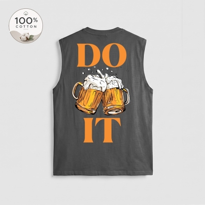 Men’s 100% Cotton Classic American Graphic Tank Top, Vintage Streetwear Oversized Crew Neck, Soft Breathable Casual Sleeveless Top for Summer Daily Wear-09