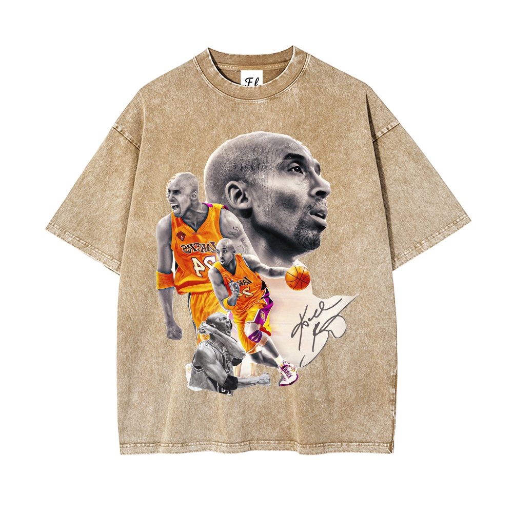 Men’s 100% Cotton Washed T-Shirt, Vintage Streetwear Oversized Short Sleeve Crew Neck Tee, Soft Breathable Casual Top for Summer Daily Wear-87