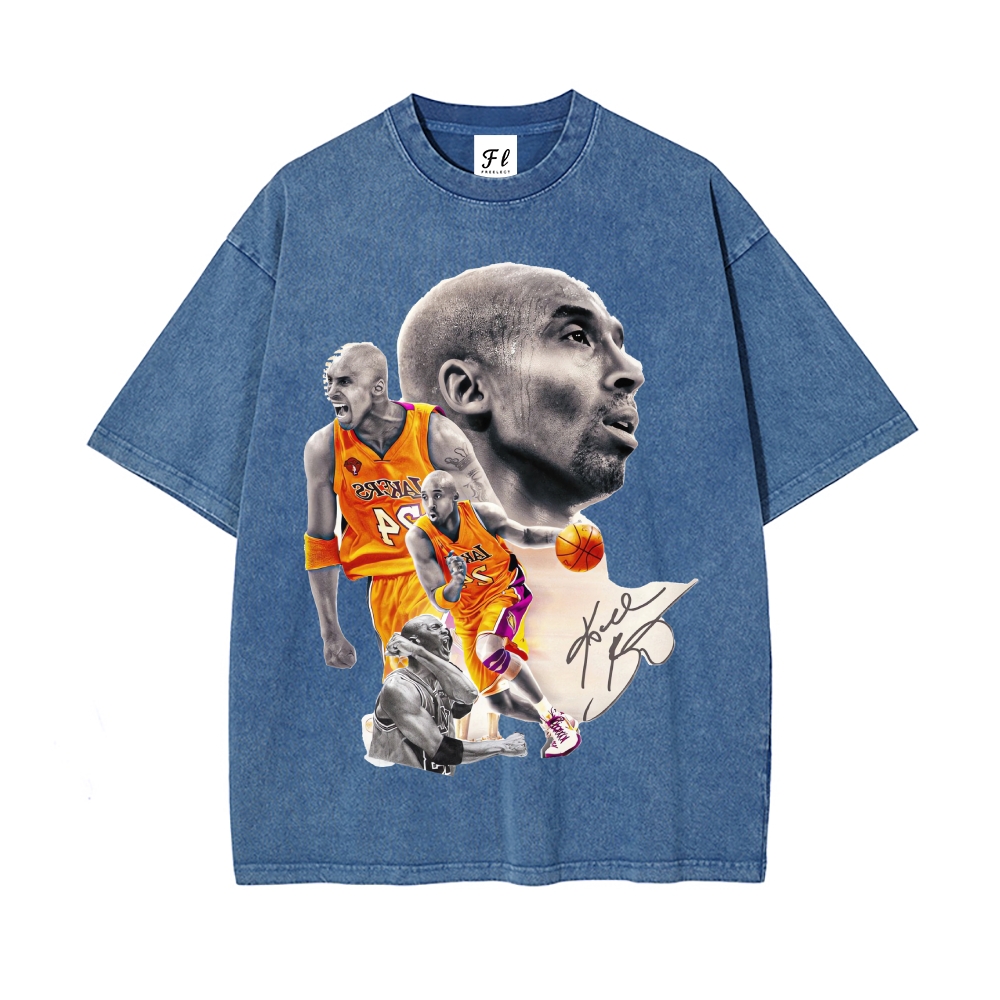 Men’s 100% Cotton Washed T-Shirt, Vintage Streetwear Oversized Short Sleeve Crew Neck Tee, Soft Breathable Casual Top for Summer Daily Wear-87
