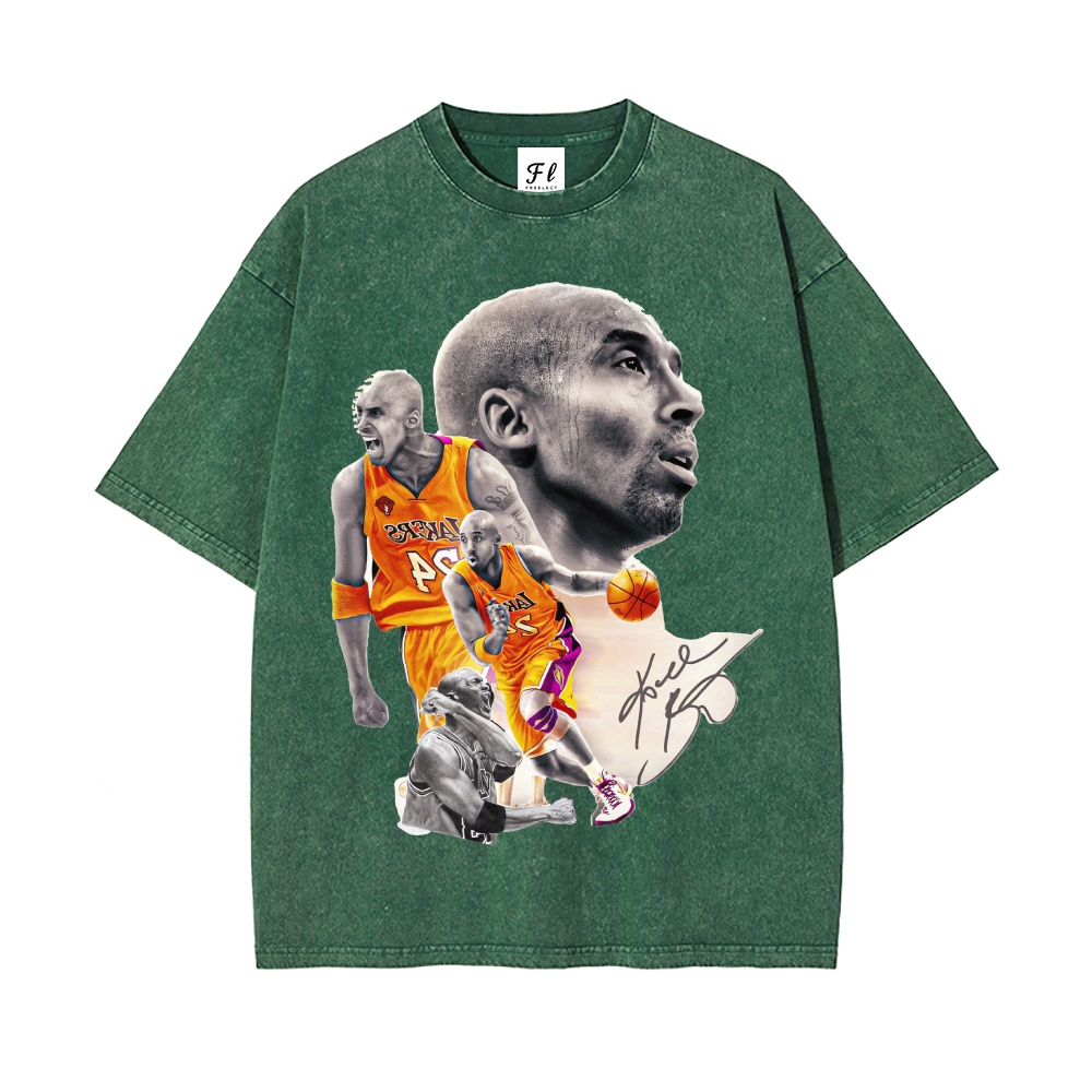 Men’s 100% Cotton Washed T-Shirt, Vintage Streetwear Oversized Short Sleeve Crew Neck Tee, Soft Breathable Casual Top for Summer Daily Wear-87