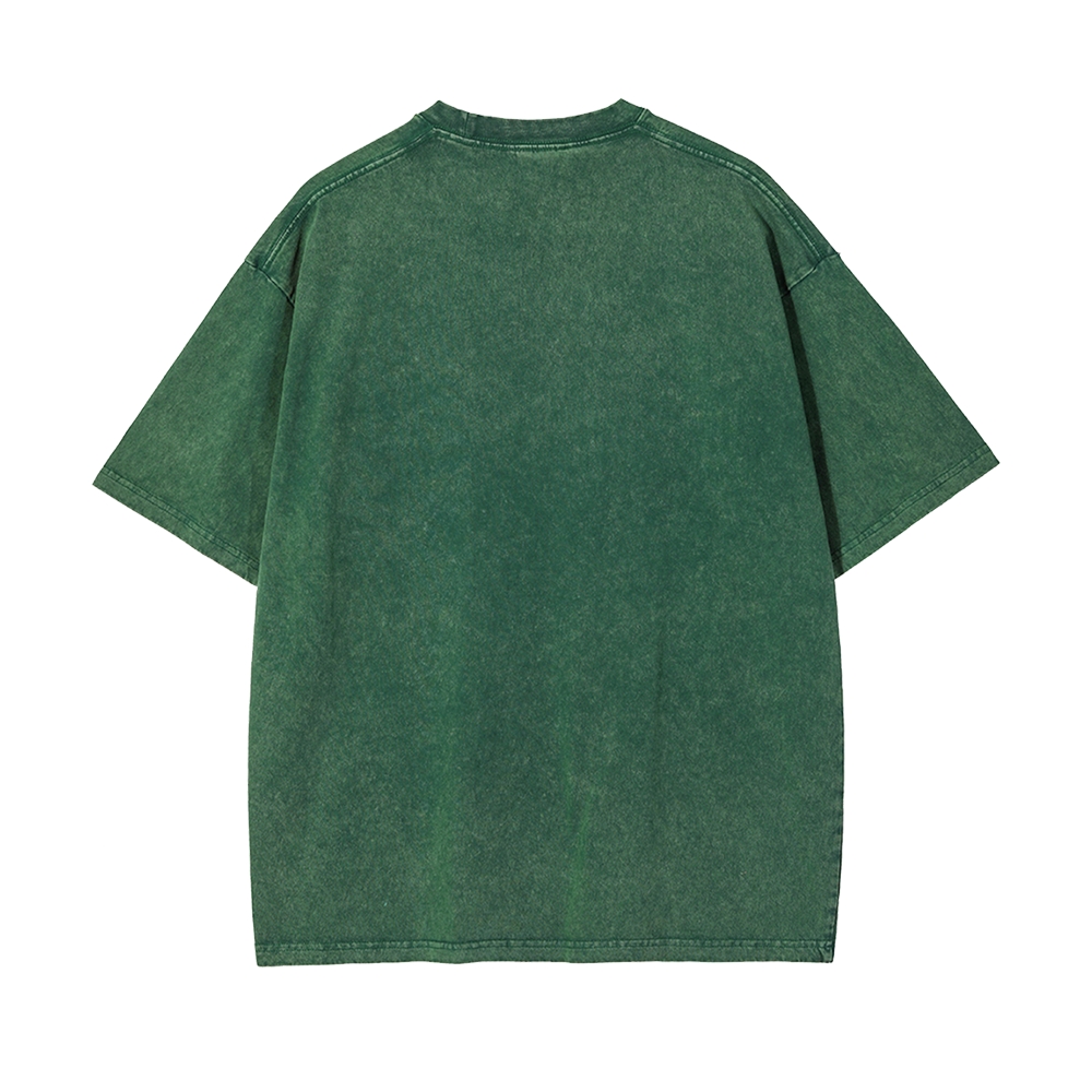 Men’s 100% Cotton Washed T-Shirt, Vintage Streetwear Oversized Short Sleeve Crew Neck Tee, Soft Breathable Casual Top for Summer Daily Wear