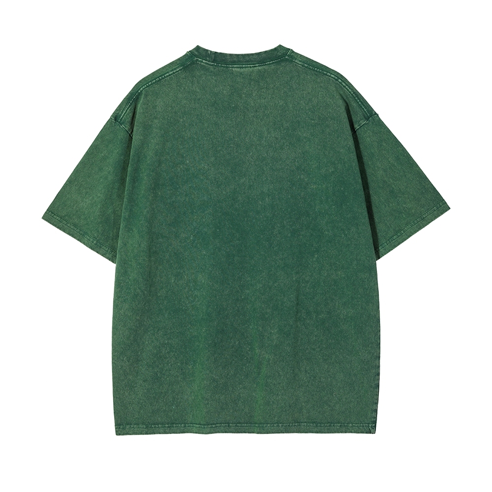 Men’s 100% Cotton Washed T-Shirt, Vintage Streetwear Oversized Short Sleeve Crew Neck Tee, Soft Breathable Casual Top for Summer Daily Wear