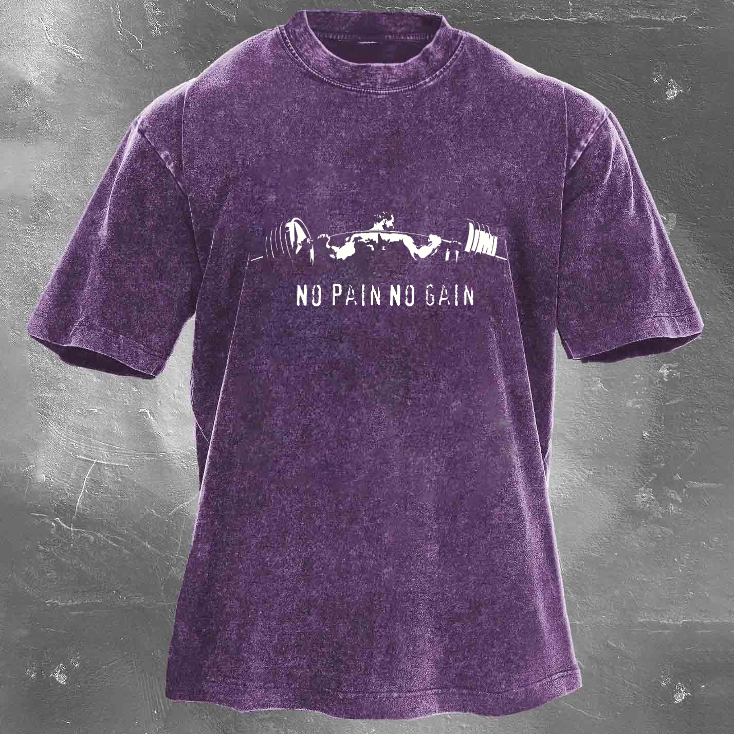 NO PAIN NO GAIN Men's Washed T-shirt