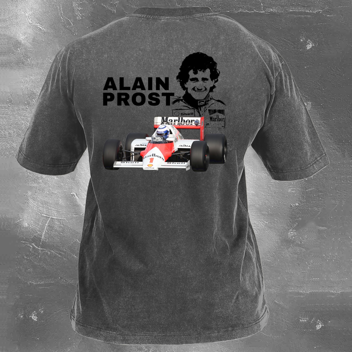 Racing Legend Vintage Cotton Washed T-Shirt 030