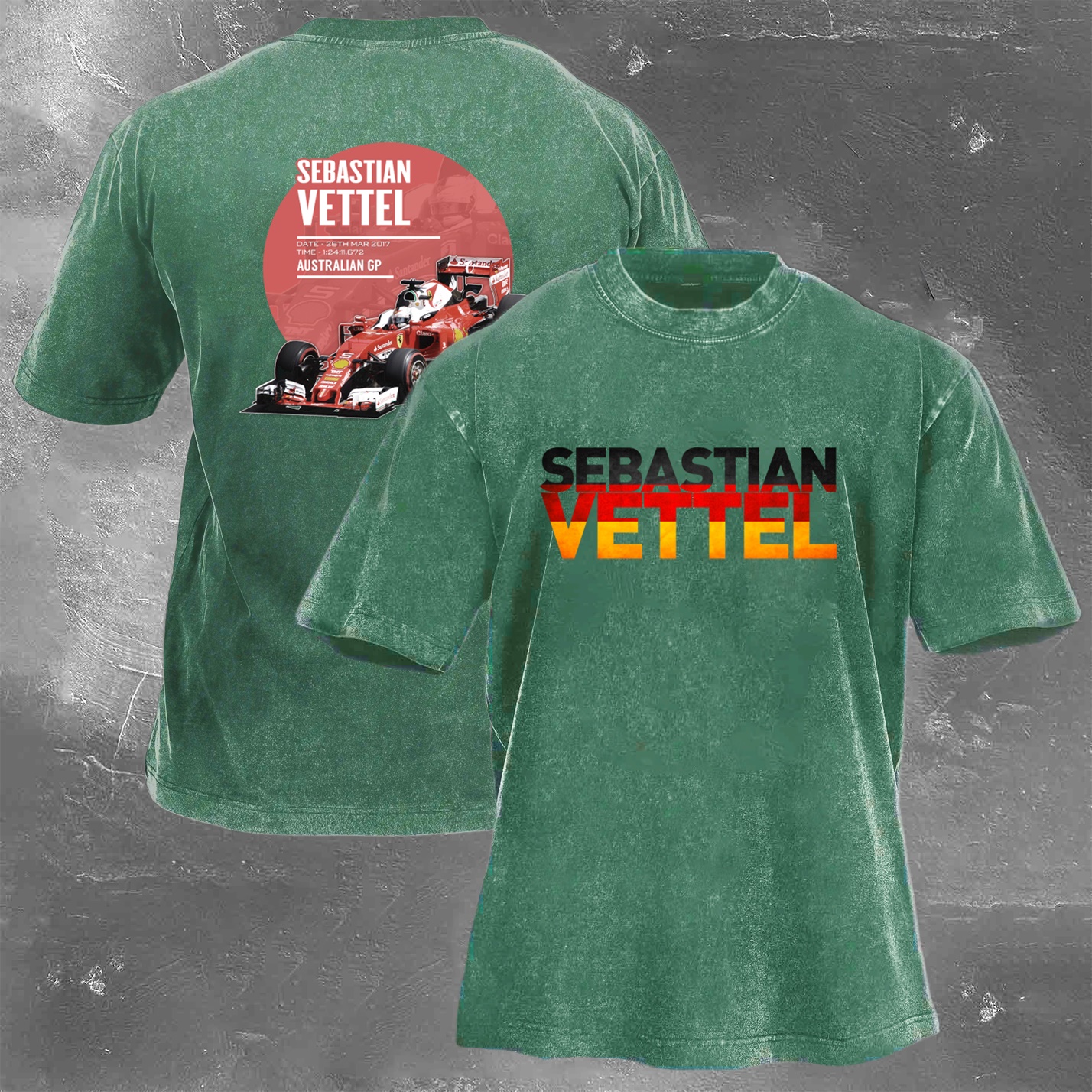 Racing Legend Vintage Cotton Washed T-Shirt 034