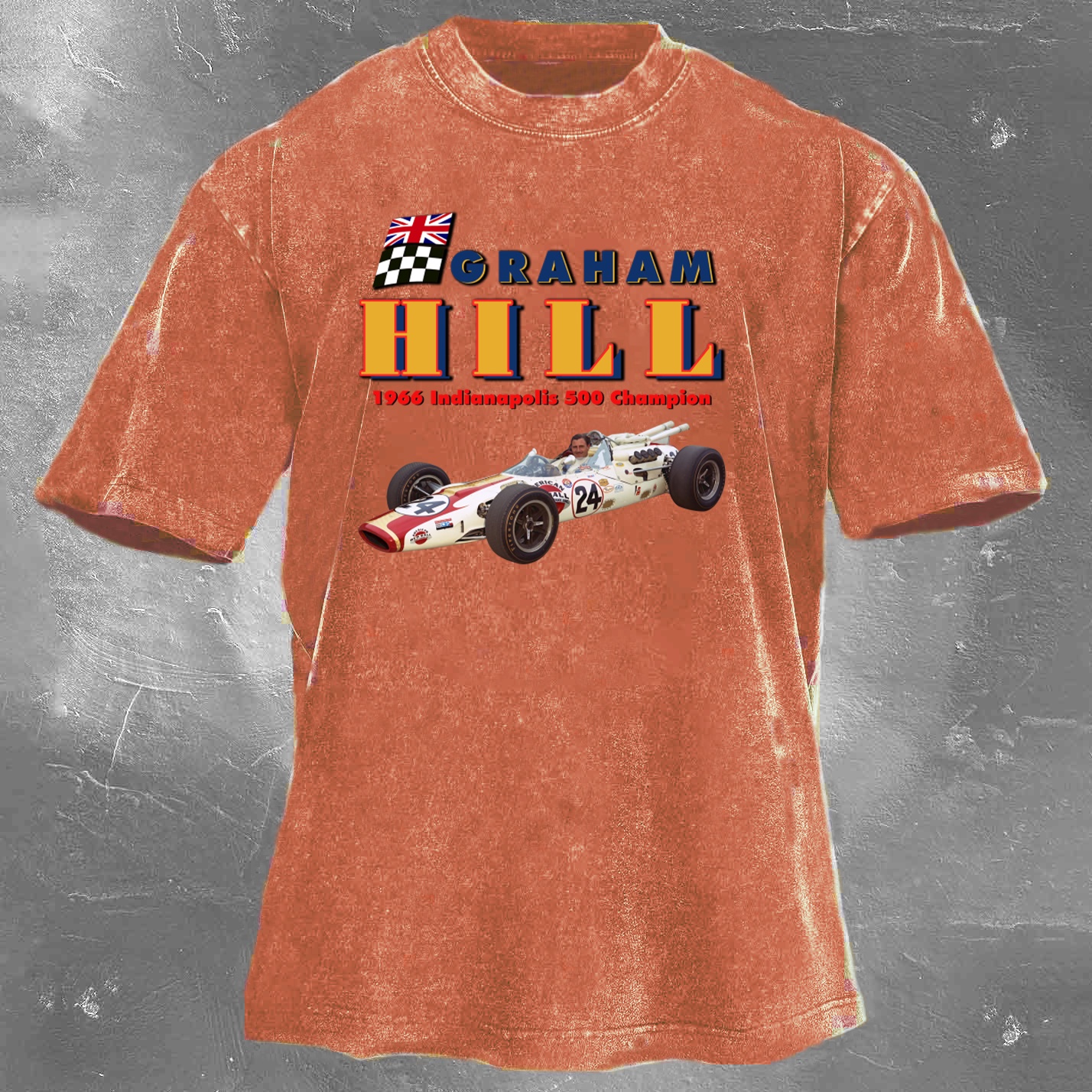 Racing Legend Vintage Cotton Washed T-Shirt 026