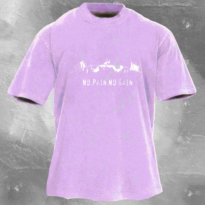 NO PAIN NO GAIN Men's Washed T-shirt