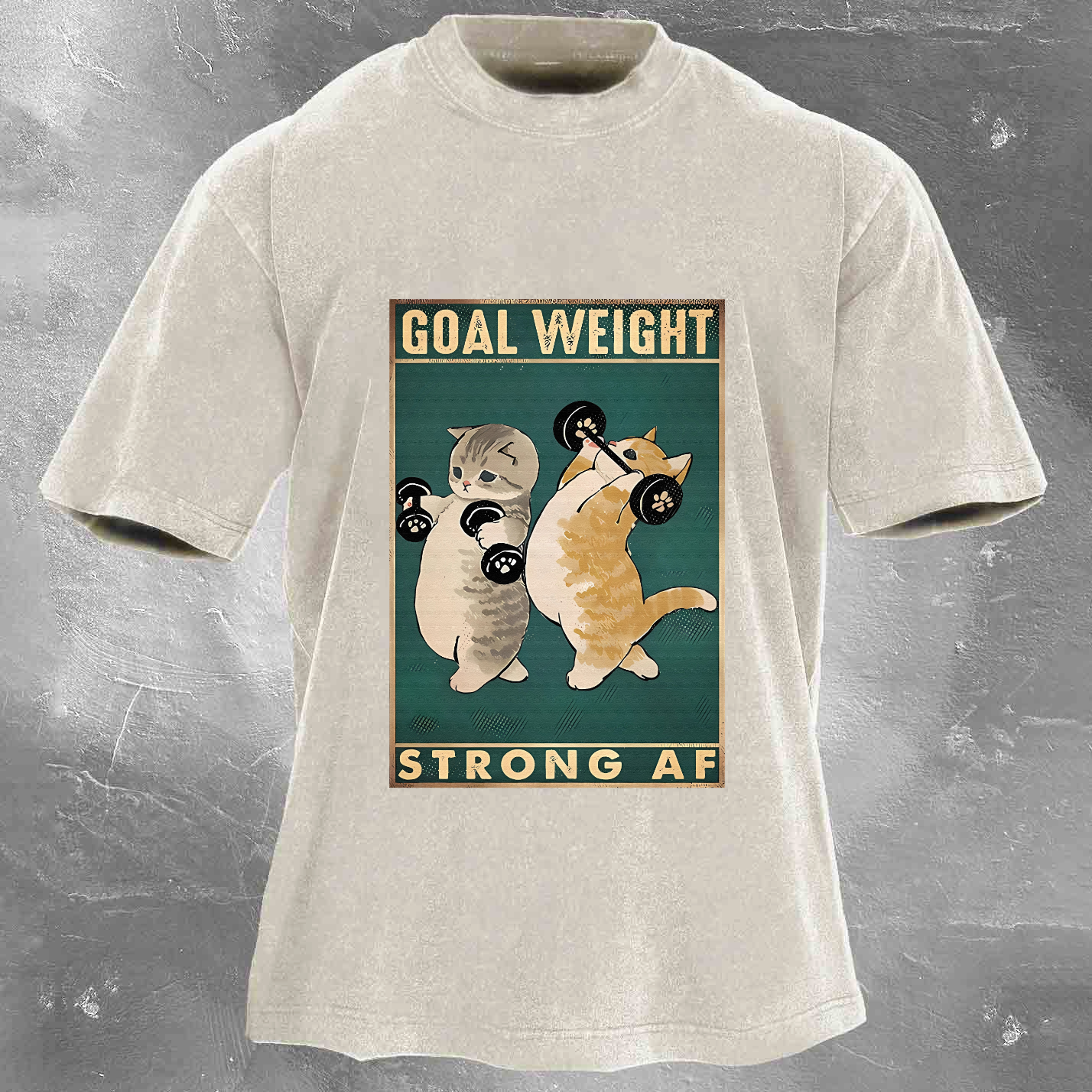 GOAL WEIGHT STRONG AF Men's Washed T-shirt