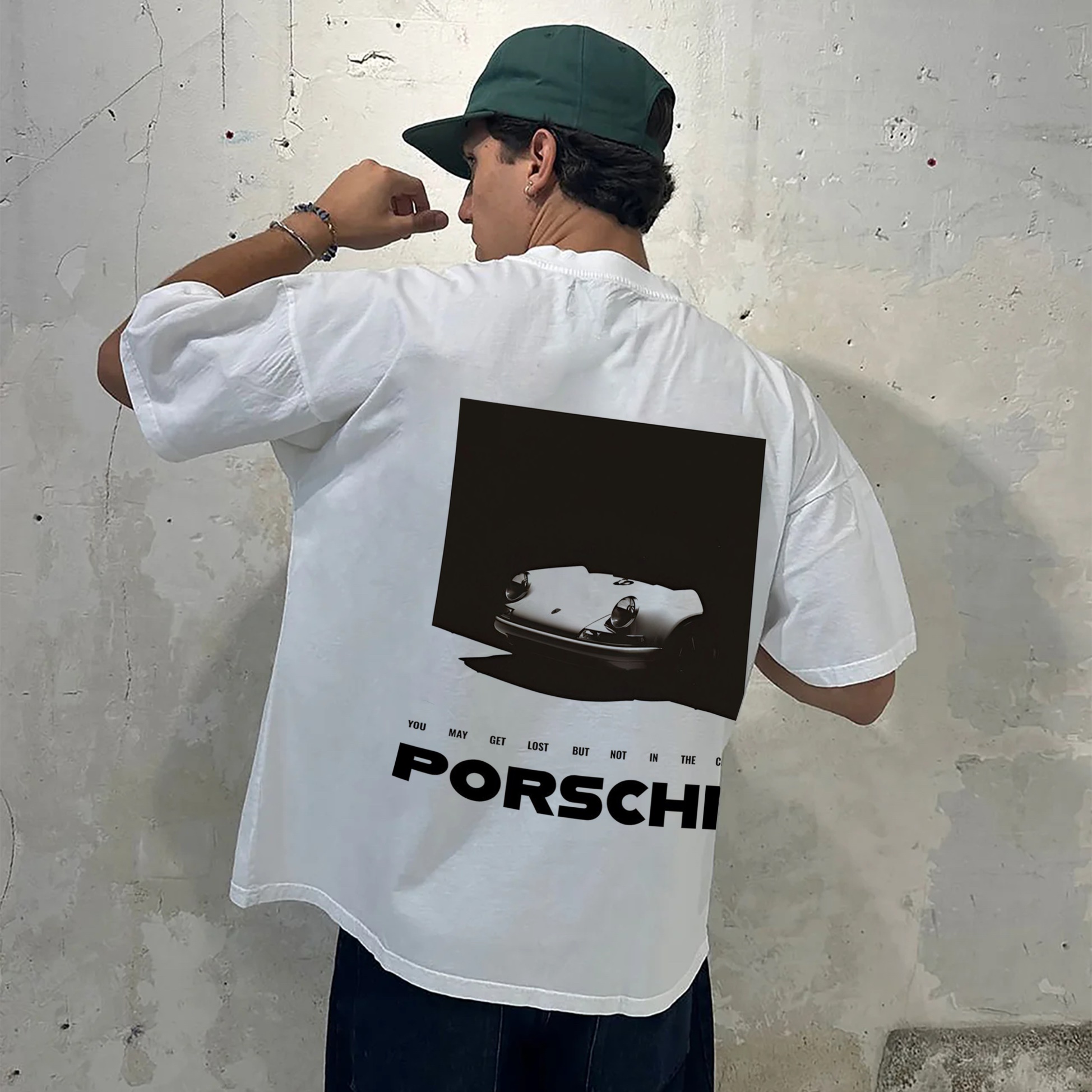 Popular Sports Car Print Pure Cotton Casual T-Shirt 01