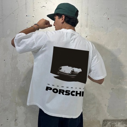 Popular Sports Car Print Pure Cotton Casual T-Shirt 01