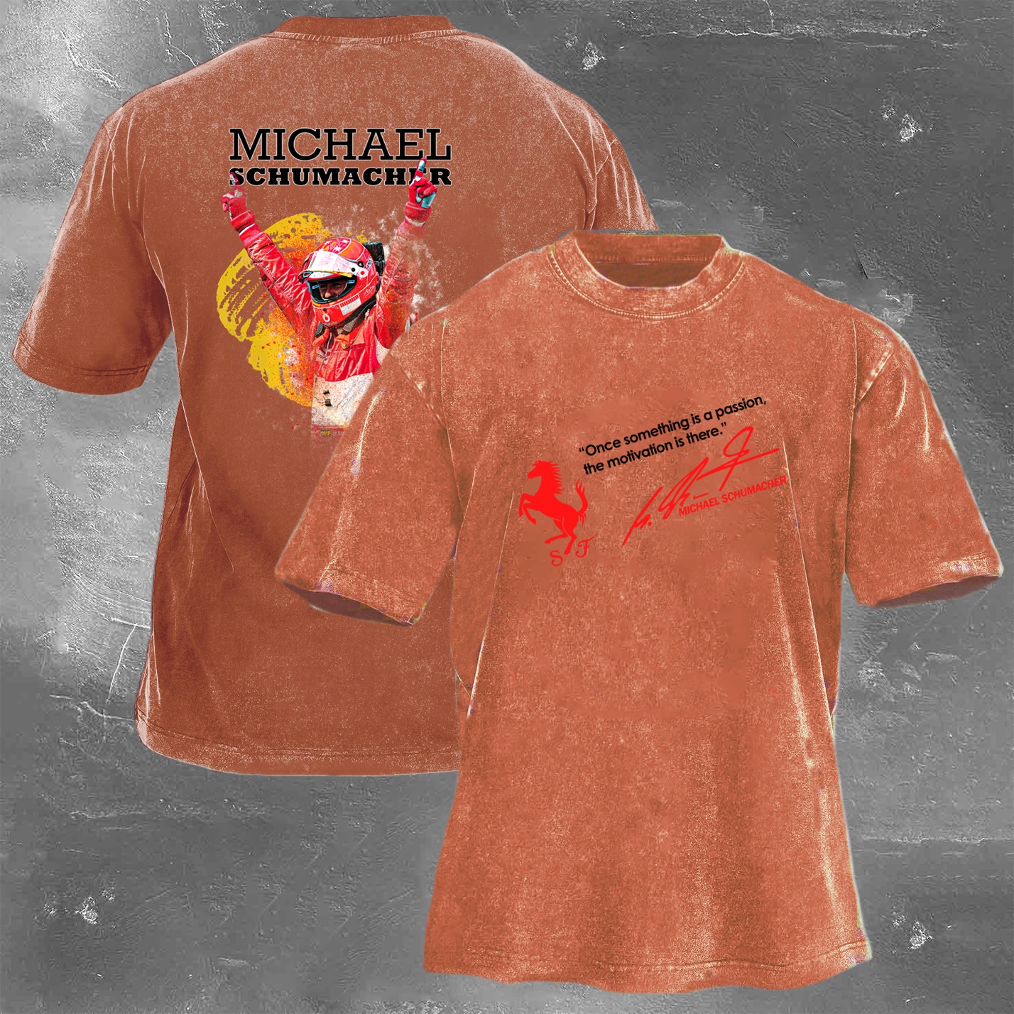 Racing Legend Vintage Cotton Washed T-Shirt 023