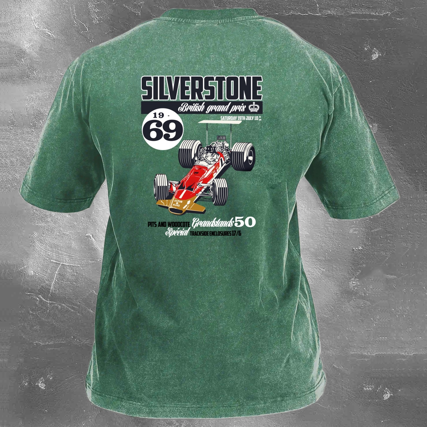 Racing Legend Vintage Cotton Washed T-Shirt 025