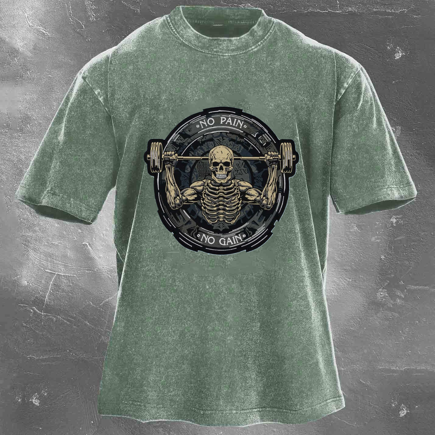 NO PAIN NO GAIN Men's Washed T-shirt