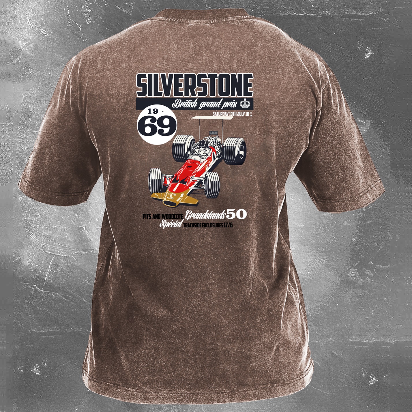 Racing Legend Vintage Cotton Washed T-Shirt 025