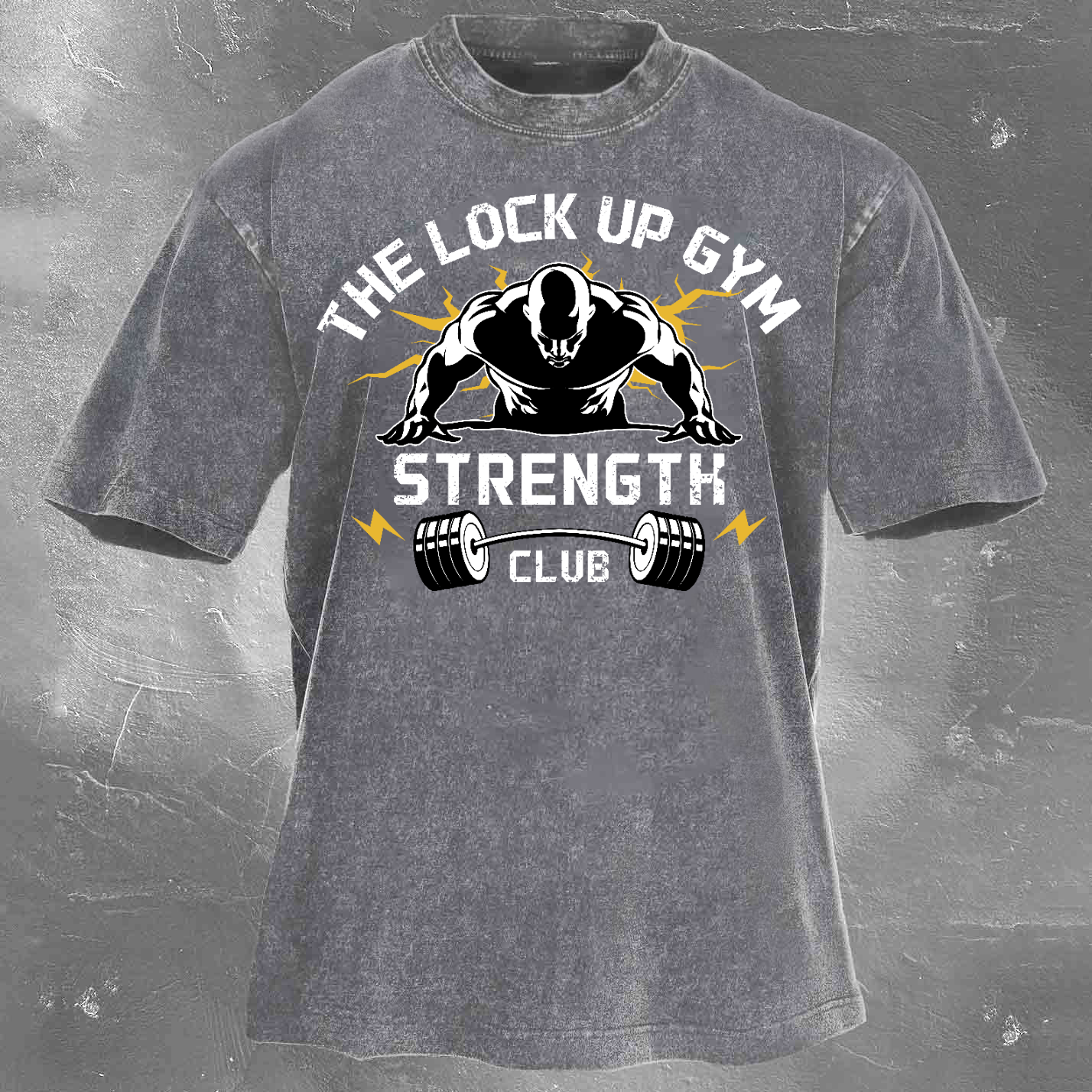 The Lock Up Gym Strength Unisex Vintage Washed T-Shirt